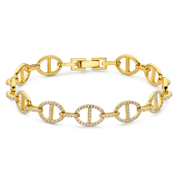 Armband mit Zirkonia Silber 925/000 vergoldet