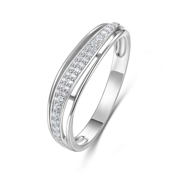 Ring Zirkonia Silber 925/000 rhodiniert