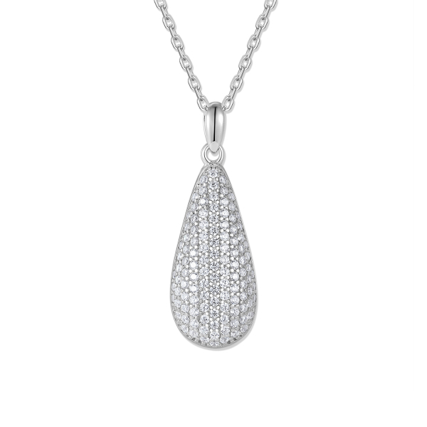 Collier Anhänger Drop Zirkonia Silber 925/000 rhodiniert