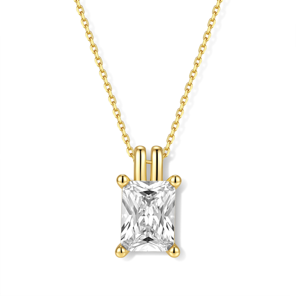 Preview: Collier 925 Silber 45 cm, verstellbar auf 42 und 40 cm, Anhänger mit 9 Zirkonia, vergoldet oder rhodiniert