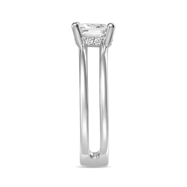 Damenring Silber 925 mit 13 Zirkonia, rhodiniert