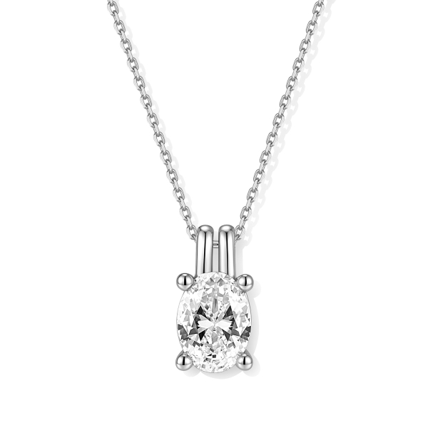 Collier 925 Silber 45 cm, verstellbar auf 42 und 40 cm, Anhänger mit 9 Zirkonia, vergoldet oder rhodiniert