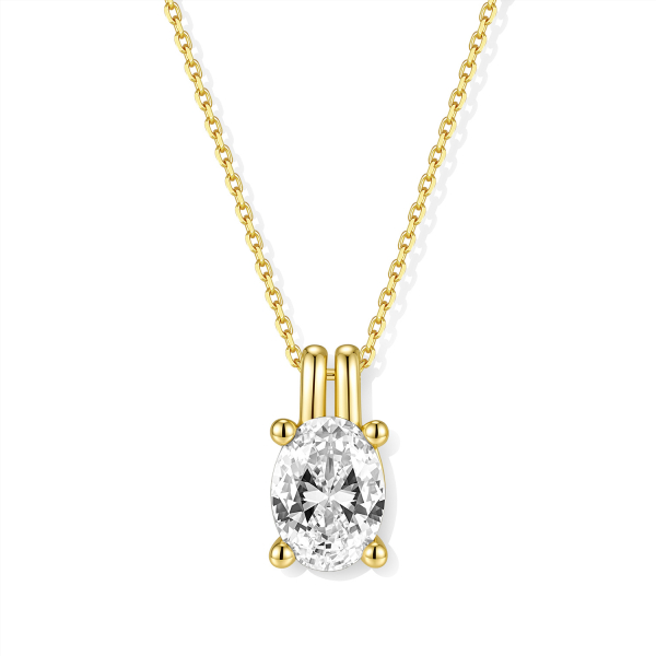 Preview: Collier 925 Silber 45 cm, verstellbar auf 42 und 40 cm, Anhänger mit 9 Zirkonia, vergoldet oder rhodiniert