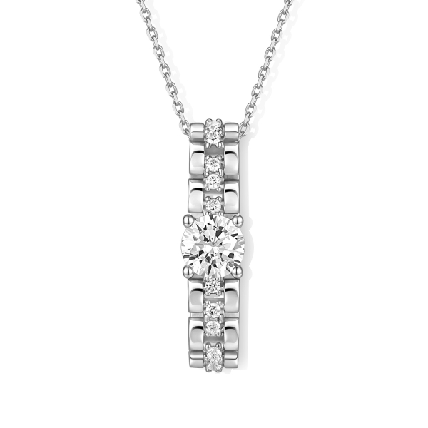 Collier 925 Silber 45 cm, verstellbar auf 42 und 40 cm, Anhänger mit 11 Zirkonia, vergoldet oder rhodiniert