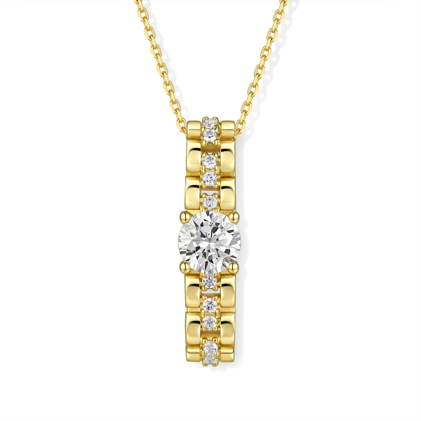 Preview: Collier 925 Silber 45 cm, verstellbar auf 42 und 40 cm, Anhänger mit 11 Zirkonia, vergoldet oder rhodiniert