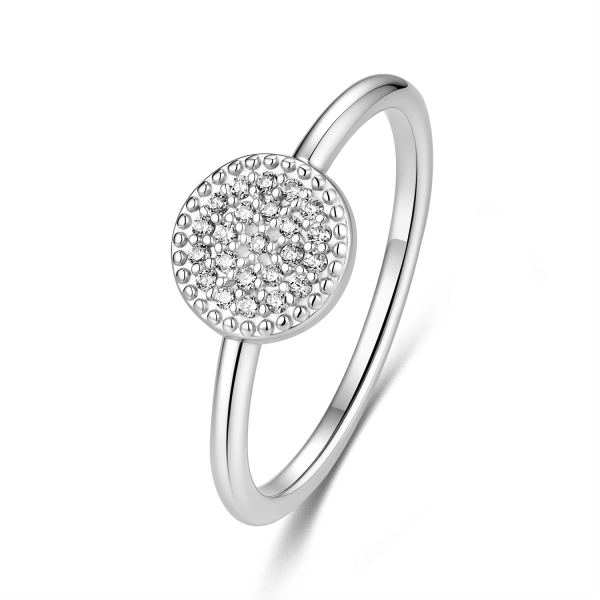 Damenring Silber 925 Dot mit 23 Zirkonia, rhodiniert