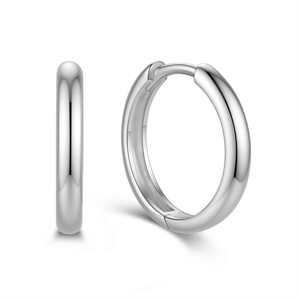 Klappcreolen hochglanz 17/2,6mm Silber 925/000 rhodiniert