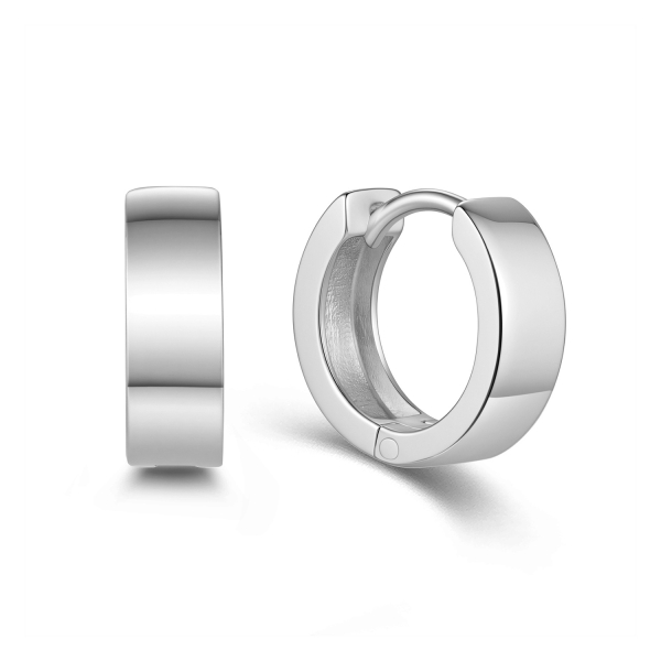 Klappcreolen hochglanz 16/4,5mm Silber 925/000 rhodiniert