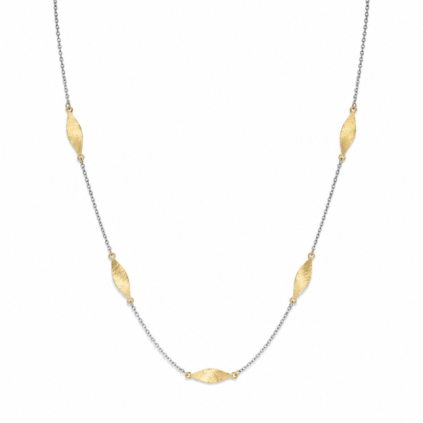 Collier Bicolor 41-45cm Silber 925/000 rhodiniert & vergoldet