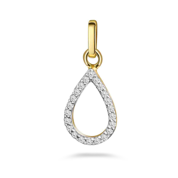 Anhänger mit 22 Zirkonia Gold 333/000