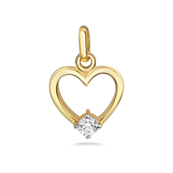 Anhänger Herz mit Zirkonia Gold 333/000