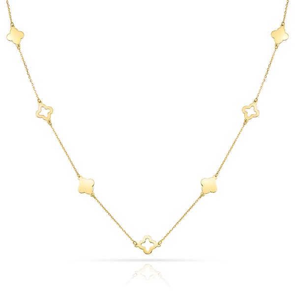 Collier Kleeblätter Gold 333/000