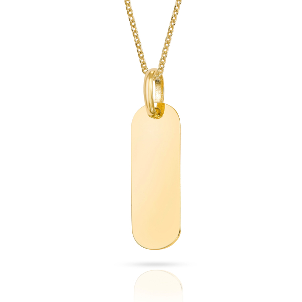Anhänger Gravurplatte hochglanz Gold 333/000