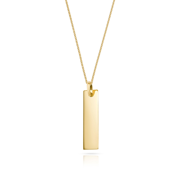 Anhänger Gravurplatte hochglanz Gold 333/000