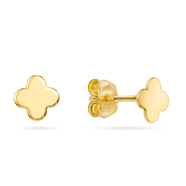 Ohrstecker Kleeblatt Gold 333/000