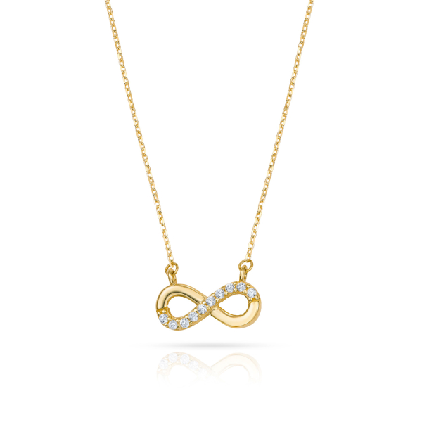 Collier Endless 10 Zirkonia Gold 333/000