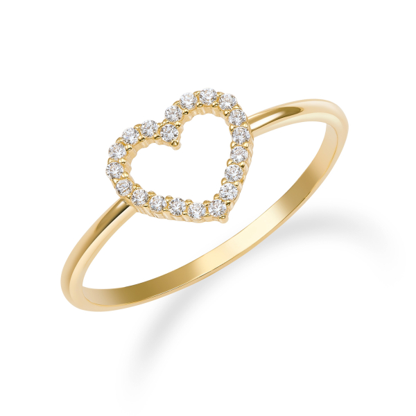 Ring Herz 20 Zirkonia Gold 333/000