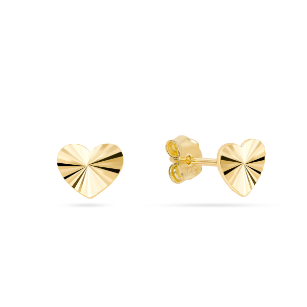 Ohrstecker Herz diamantiert Gold 333/000