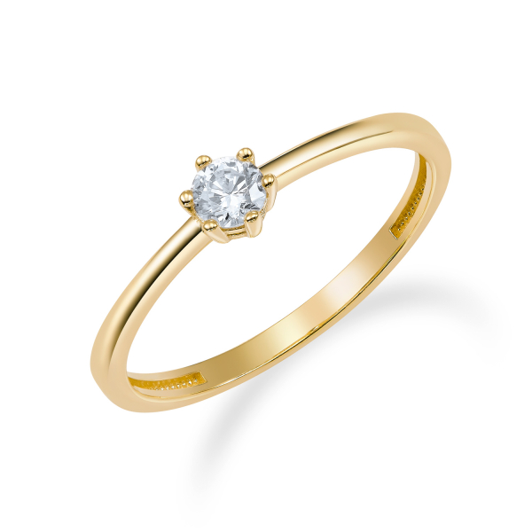 Ring Solitär Zirkonia Gold 333/000