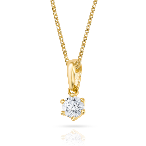 Anhänger Solitär Zirkonia Gold 333/000