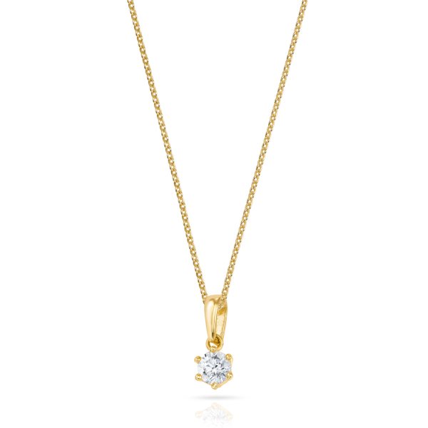 Anhänger Solitär Zirkonia Gold 333/000