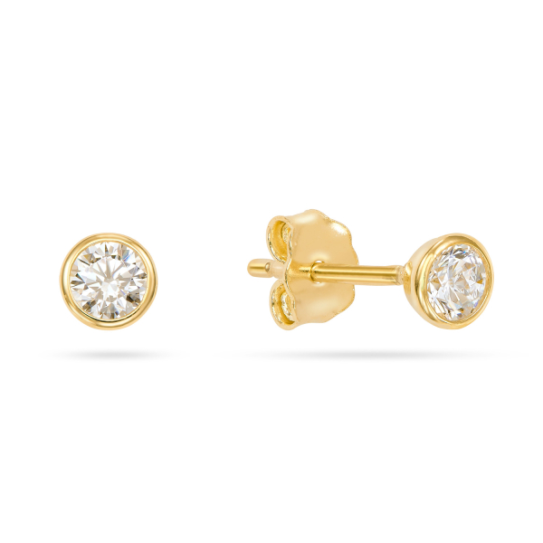 Ohrstecker Solitär Zirkonia Gold 333/000