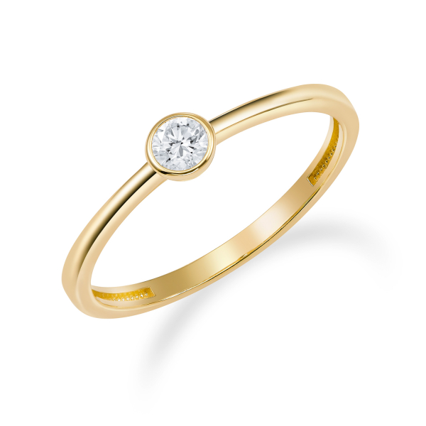 Ring Solitär Zirkonia Gold 333/000