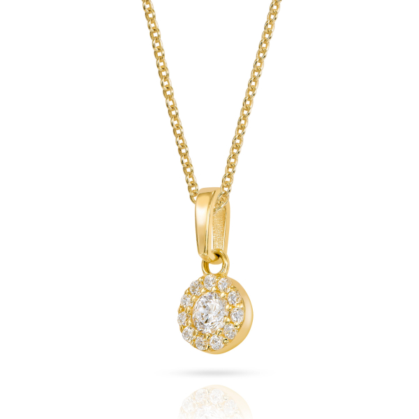 Anhänger 12 Zirkonia Gold 333/000