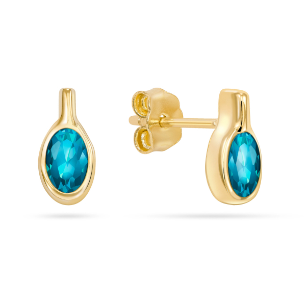 Ohrstecker Zirkonia aquamarine Gold 333/000