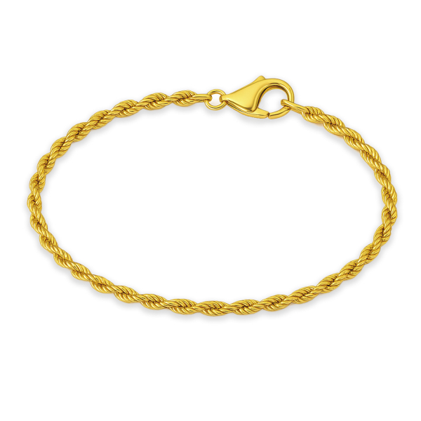 Kordelarmband 1.7mm breit 18,5cm lang Gold 585/000