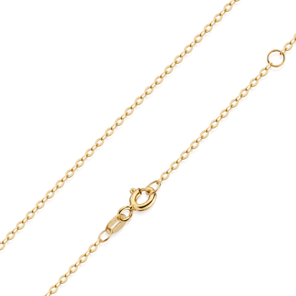 Ankerkette flach 1,4 mm breit 42/45cm lang Gold 585/000