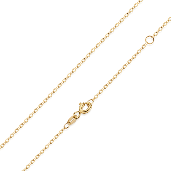 Preview: Ankerkette flach 1,4 mm breit 42/45cm lang Gold 585/000