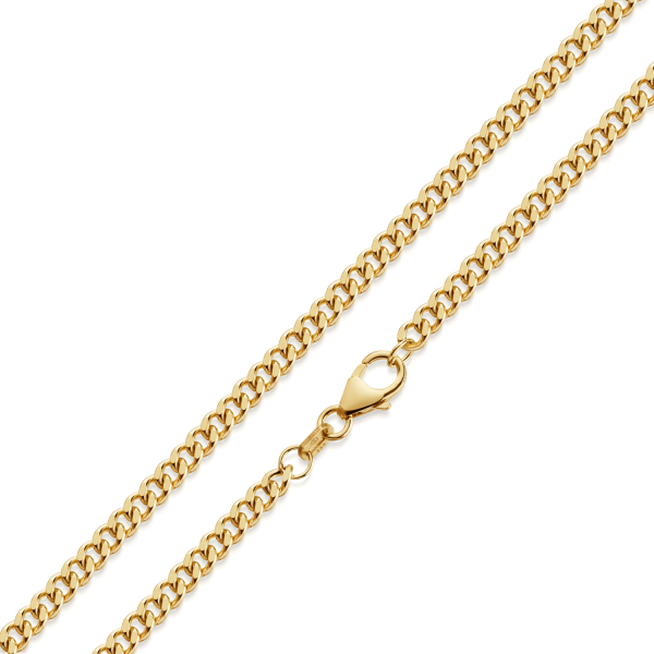 Panzerkette 3 mm breit Gold 333/000