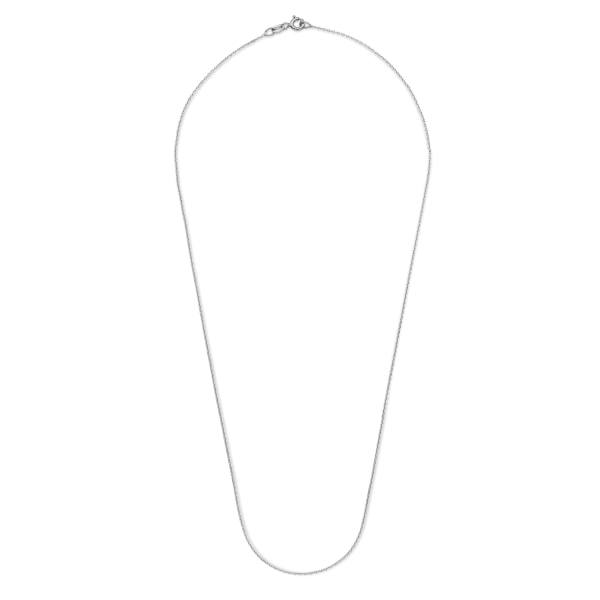 Ankerkette oval 1.1 mm breit Weißgold 585/000