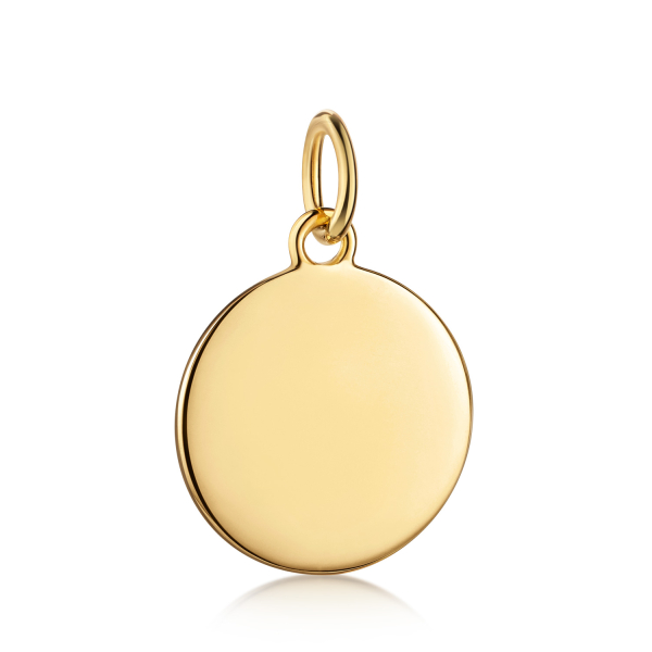 Gravurplatte rund 14mm Gold 333/000