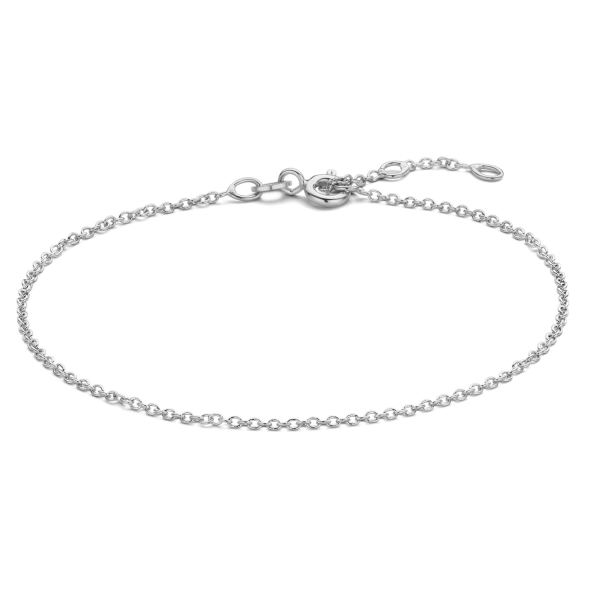 Erbsarmband oval 1.4mm breit Weißgold 585/000