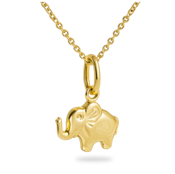 Anhänger Elefant 9mm Gold 333/000