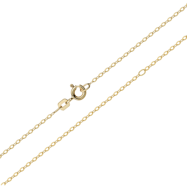 Ankerkette flach 1,4 mm breit 42/45cm lang Gold 333/000