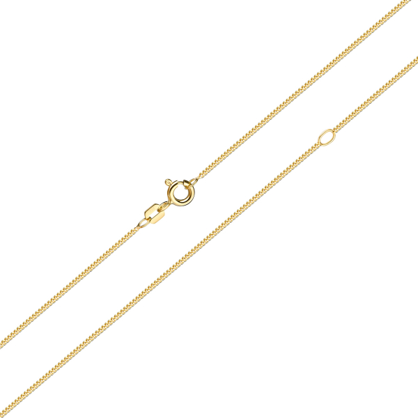 Panzerkette 2-seitig diamantiert 0.8 mm breit 45/42 cm lang Gold 333/000