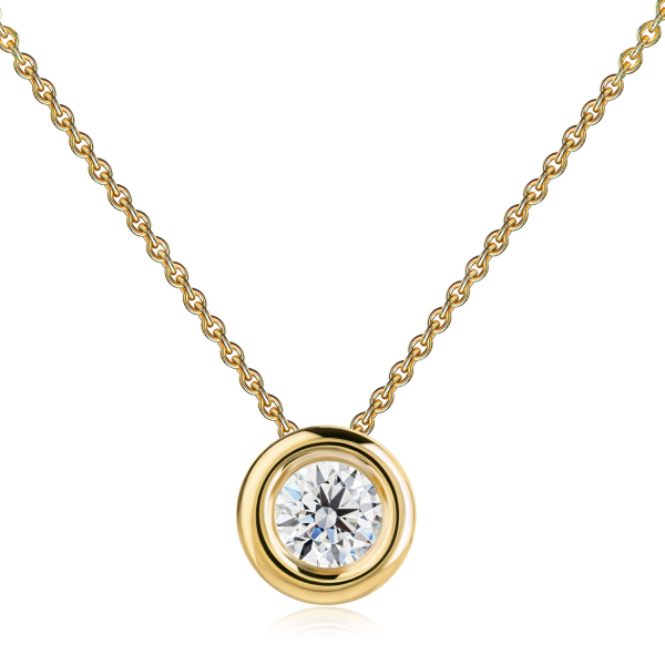 Anhänger Ø 8mm mit Zirkonia Gold 585/000