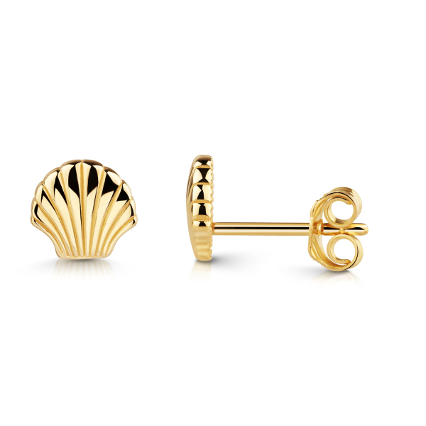 Ohrstecker Muschel Gold 333/000