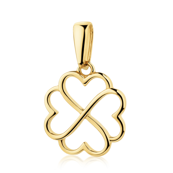 Anhänger Kleeblatt aus Herzen Gold 333/000