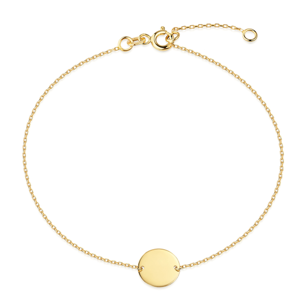 Armband mit Plättchen 9mm Gold 333/000