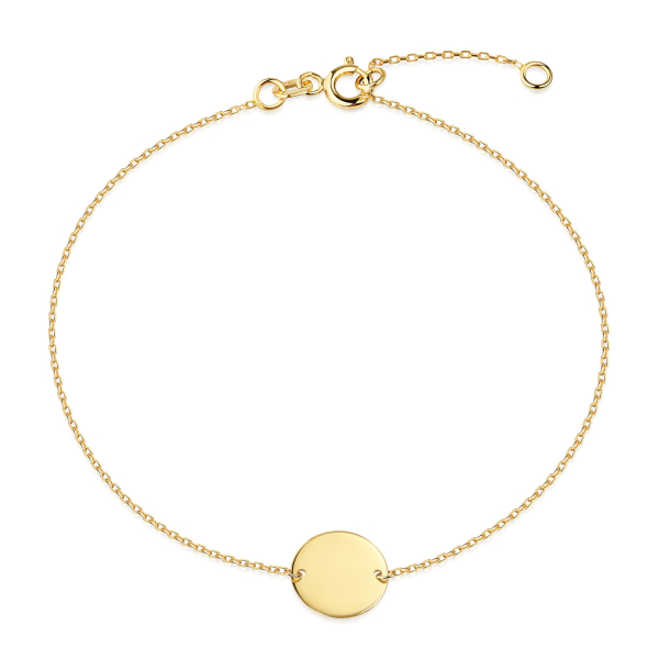 Armband mit Plättchen 10mm Gold 333/000