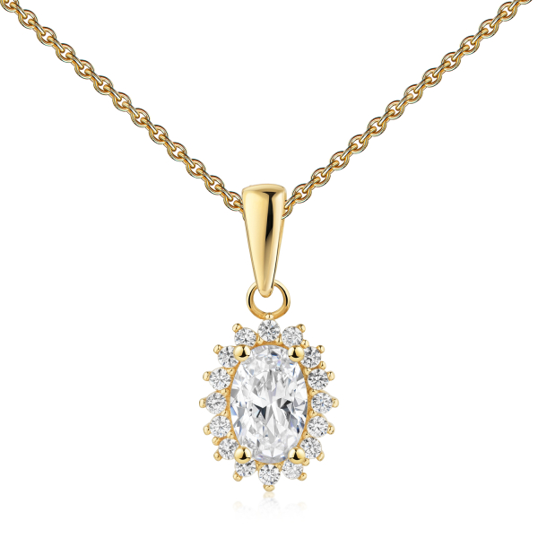 Preview: Anhänger mit 17 Zirkonia Gold 333/000
