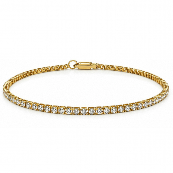 Tennisarmband 18,5cm mit Lab Grown Brillanten 3,20ct. Gold 585/000