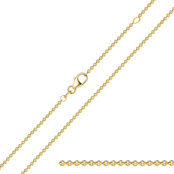 Ankerkette rund 333 Gold 1,9 mm breit 45 cm lang, verstellbar auf 42 cm