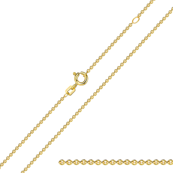 Ankerkette rund 585 Gold 1,9 mm breit 45 cm lang, verstellbar auf 42 cm