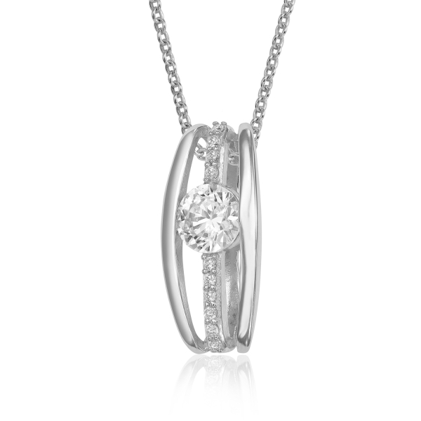 Anhänger mit 11 Zirkonia Silber 925/000 rhodiniert