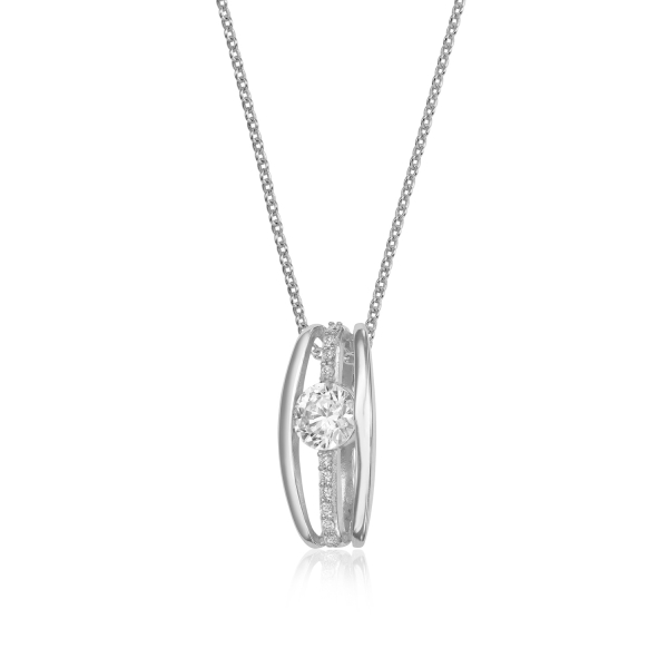 Anhänger mit 11 Zirkonia Silber 925/000 rhodiniert